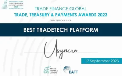 Usyncro wins TFG award for best technology platform for global trade
